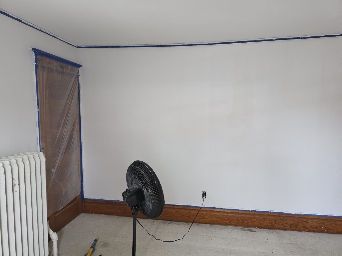Interior room receiving a fresh coat of paint