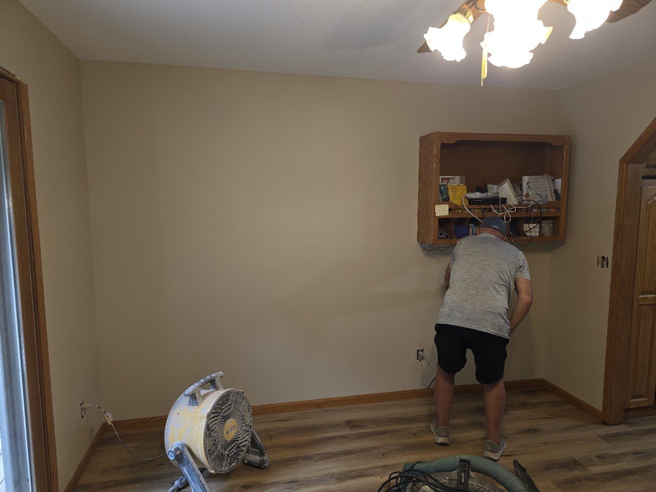 Dining room floor work in progress