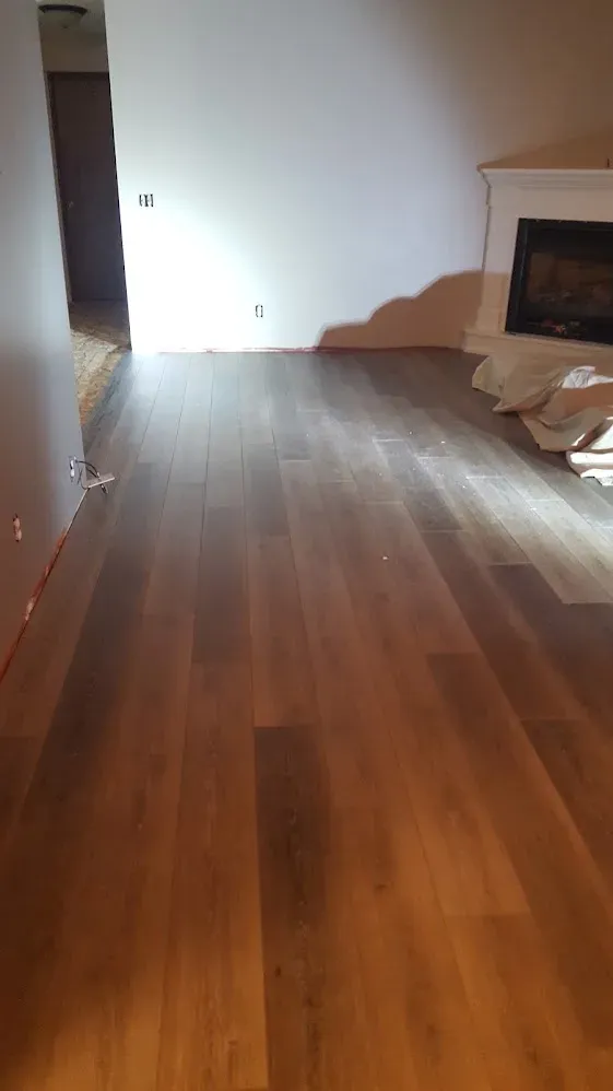 Refinished hardwood flooring on the main floor