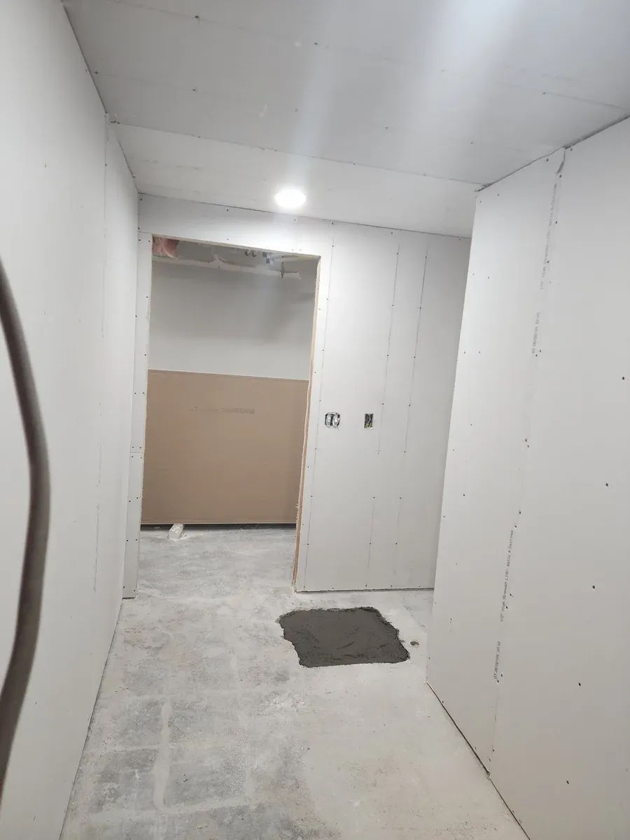 Hallway drywall